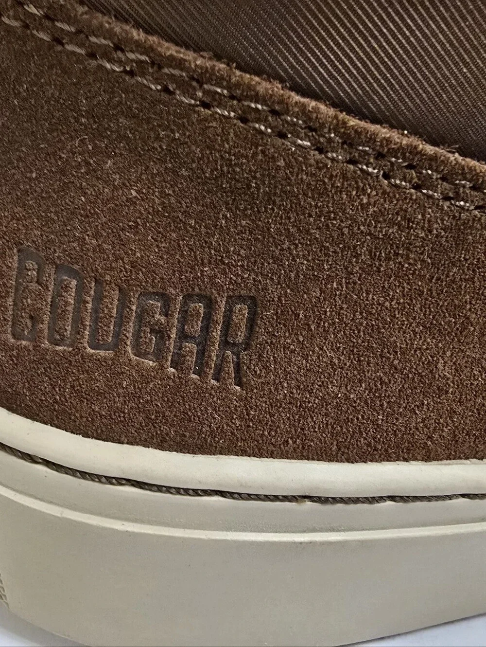 Cougar Danica Brown Suede Real Rabbit Fur Waterproof Winter Sneaker Boots NWT